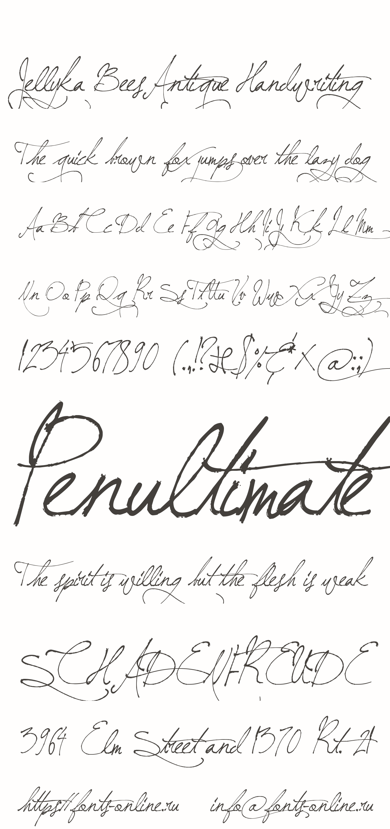 Jellyka BeesAntique Handwriting Free Font Download